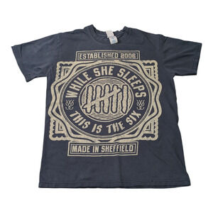 Gildan - Soft Style - Graphic Black T Shirt - Size Med - While She Sleeps